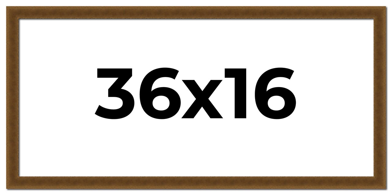 Panoramic Flat Gold Picture Frame - UV Acrylic, Foam Board Backing, Hanging Hardware